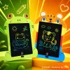 BB9010-1C original manufacturer cartoon LCD handwriting board, green frog and orange tiger shaped LCD electronic writing board, children's drawing board Specification image